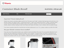 Tablet Screenshot of containerbladerecall.com